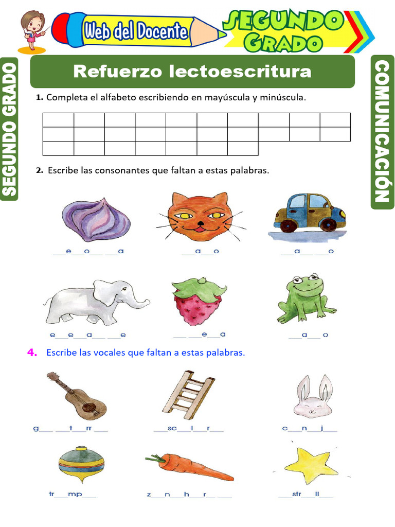 Actividades de Lectoescritura 2° Grado | PDF | Lingüística
