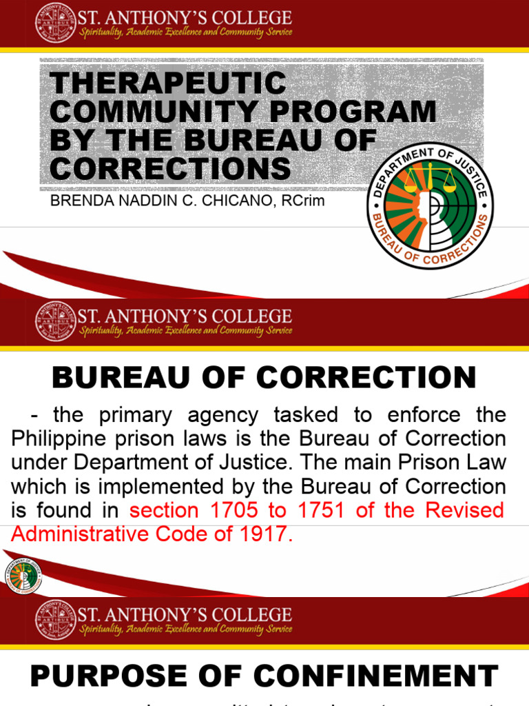 BuCor Therapeutic Community Program Overview | PDF | Drug ...