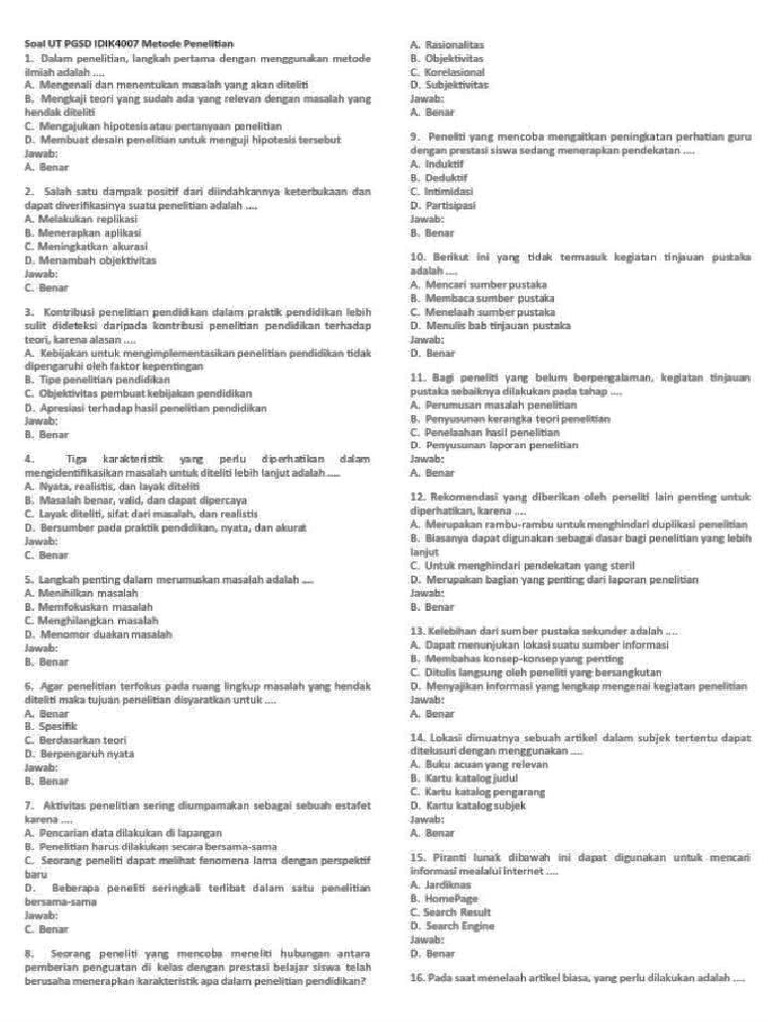 Soal Ut Semster 5 | PDF