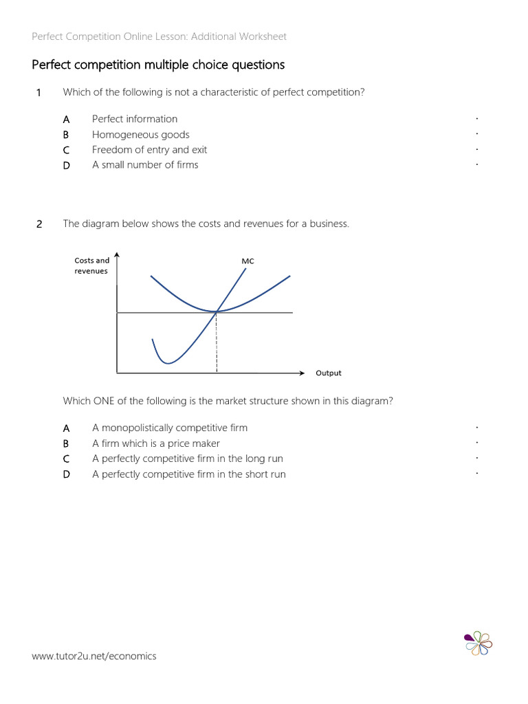 Perfect Competition: Key Concepts Explained | PDF | Perfect Competition ...