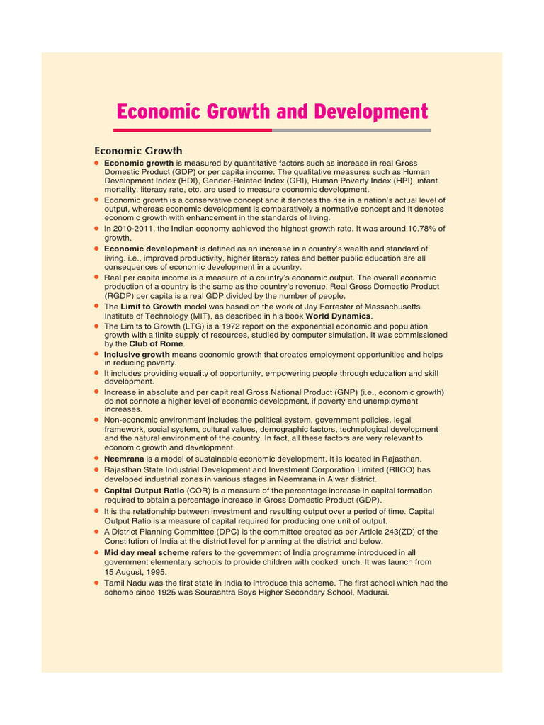 Limits to Growth and Economic Development | PDF | Economic Growth ...