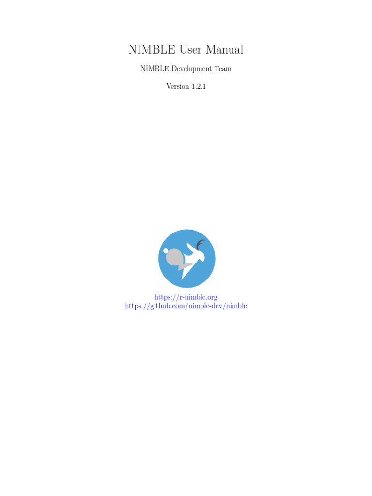 NIMBLE User Manual Overview | PDF | Algorithms | Computer Programming