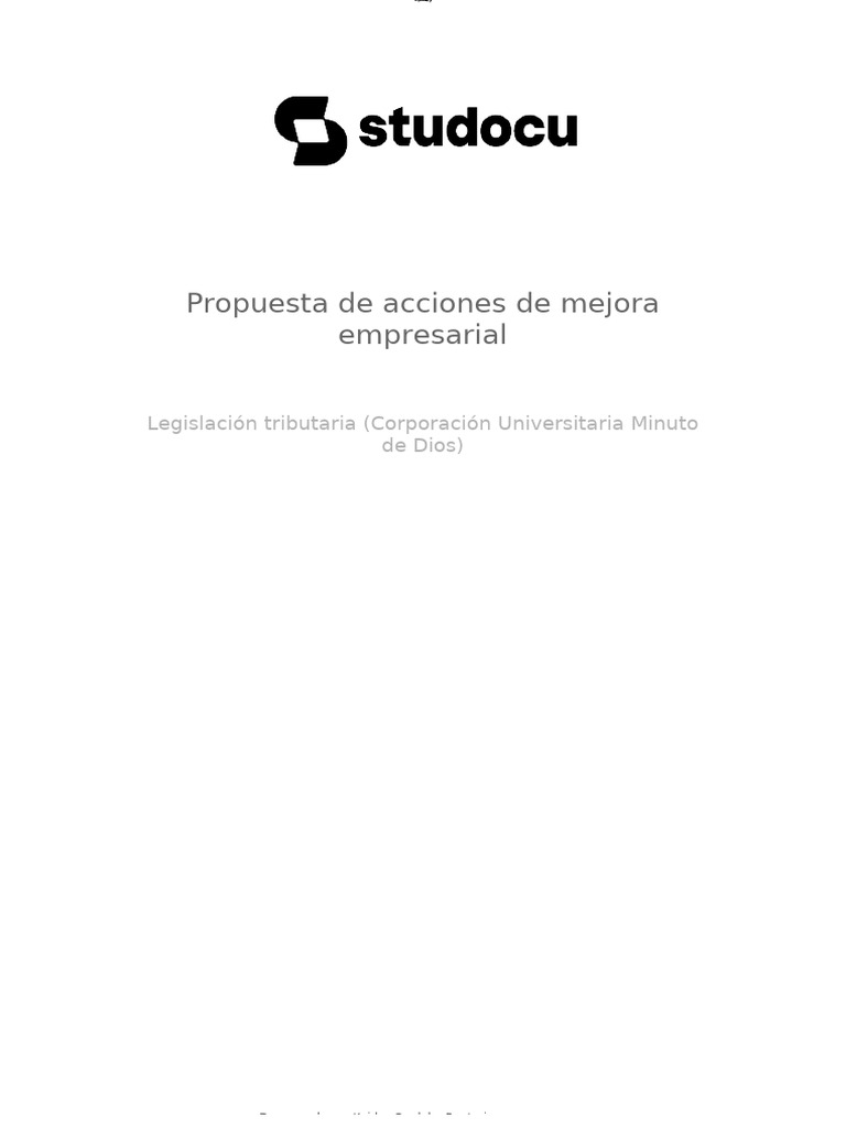 Propuesta de Acciones de Mejora Empresarial | PDF | Sas (software)