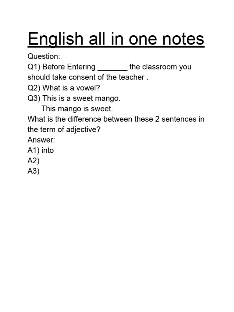 English all in one pdf adjective adverb