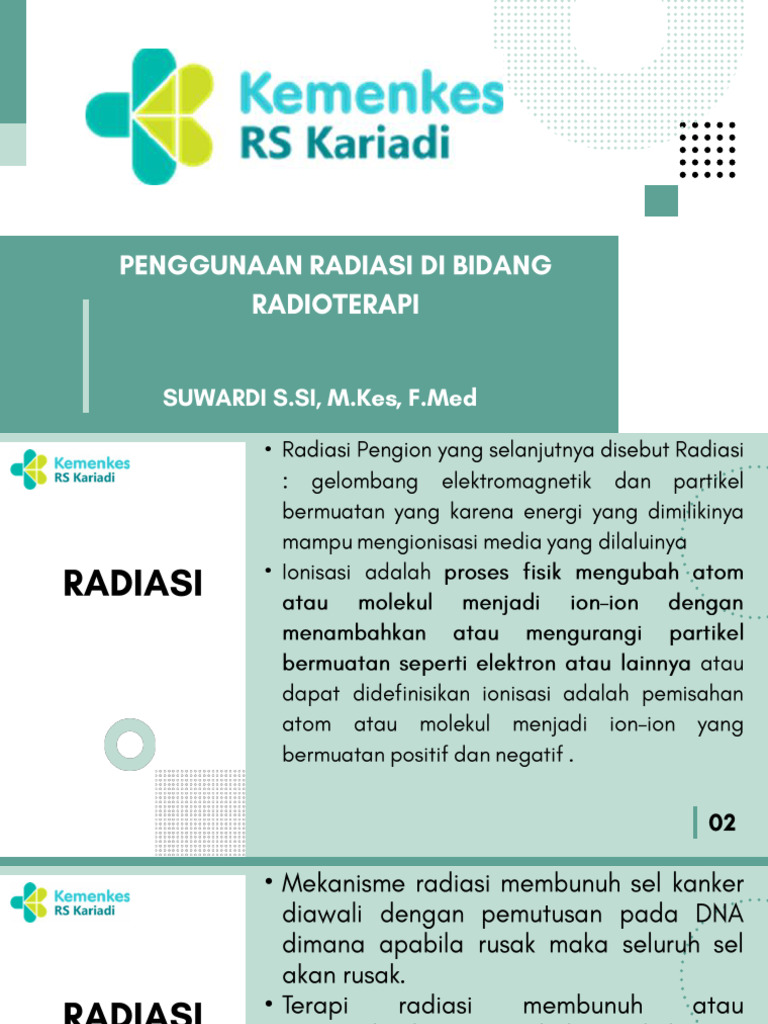 Penggunaan Radiasi Dibidang Radioterapi | PDF