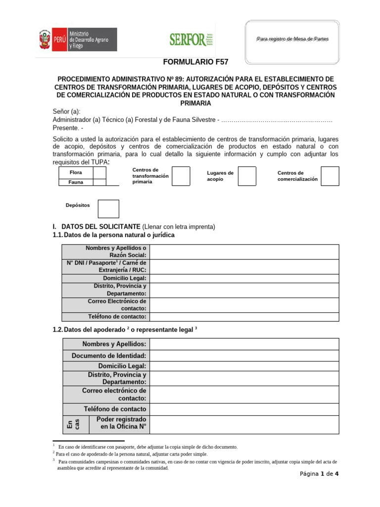 F57 Autorizacion para El Establecimiento de Centros de Trans. Prim ...