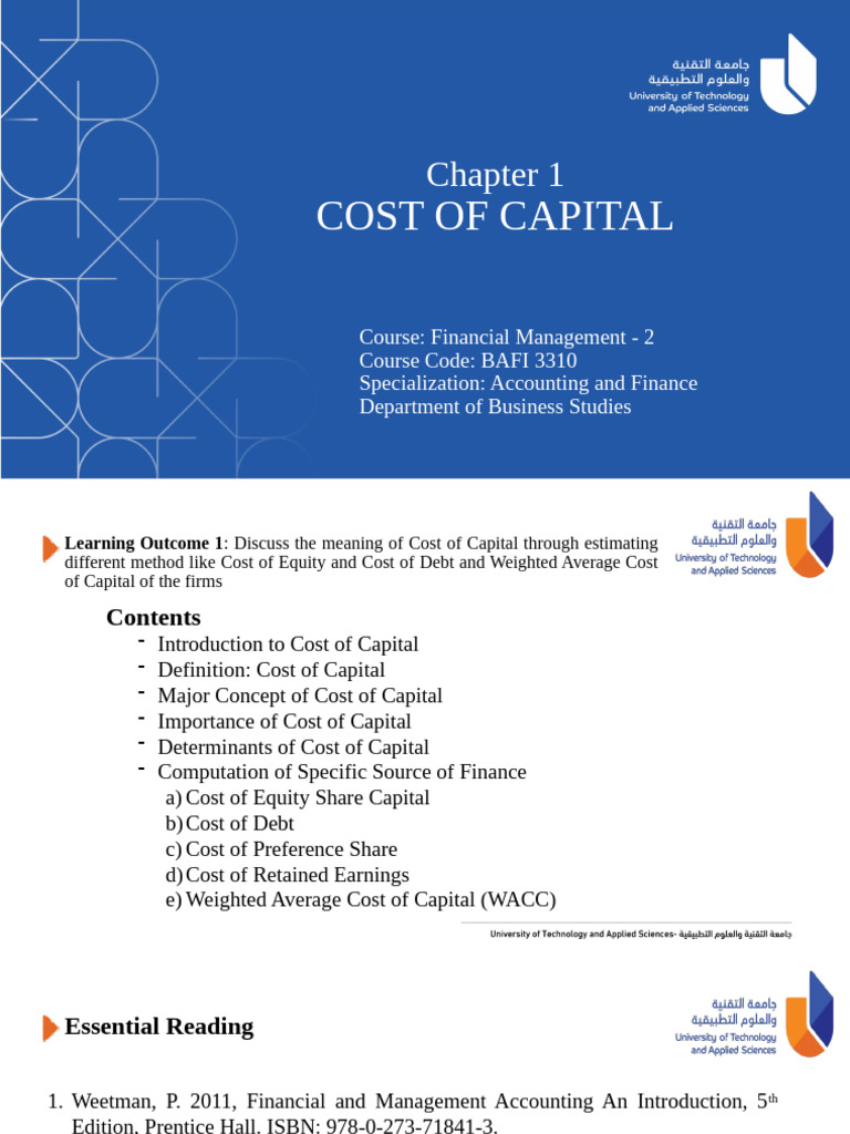 Understanding Cost of Capital in Finance | PDF | Cost Of Capital ...