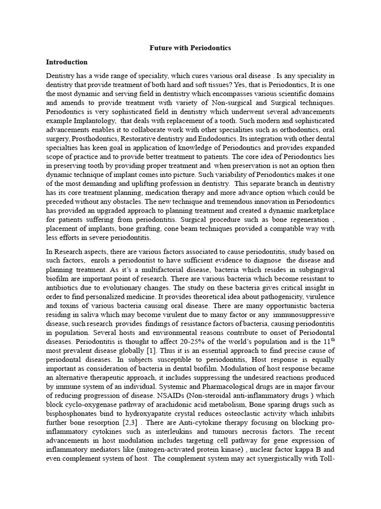 I Am Sharing 'ISP ESSAY' With You | PDF | Periodontology | Dentistry
