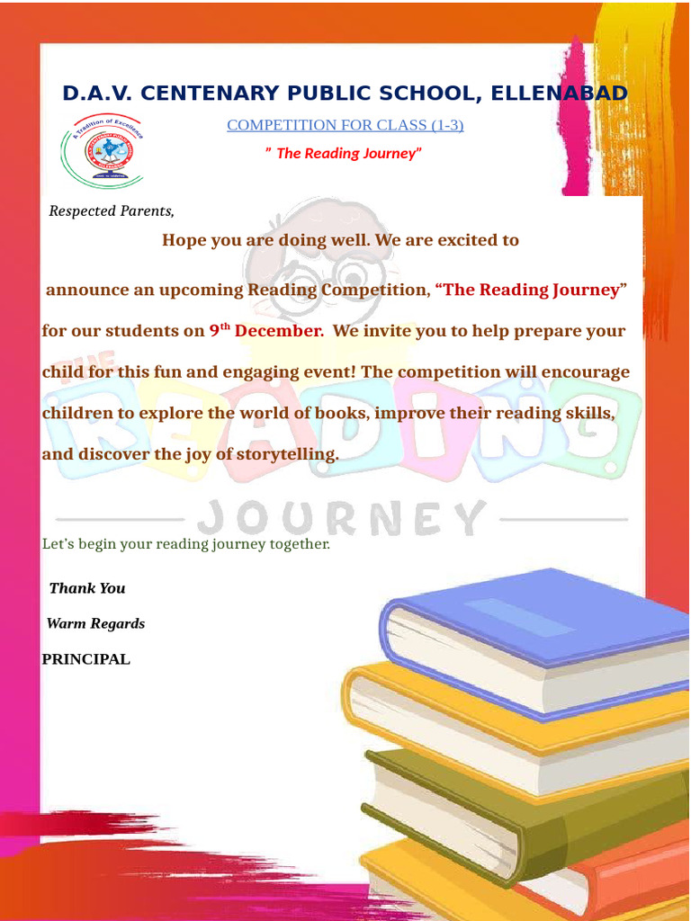 Reading Competition for Classes 1-3 | PDF