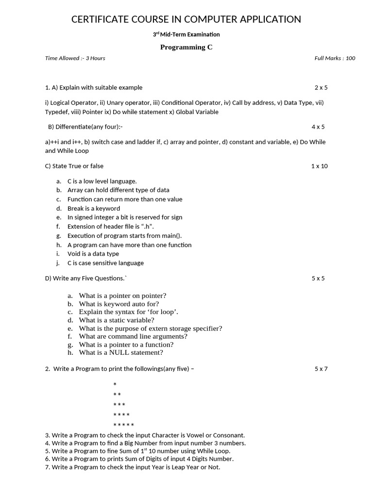 Ccca C Programing | PDF