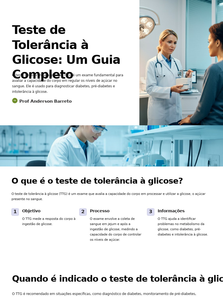 Teste de Tolerancia A Glicose Um Guia Completo | PDF | Diabetes ...