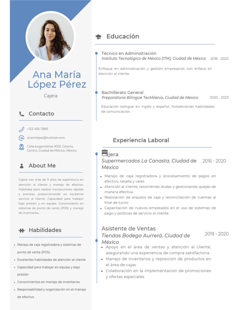 Modern Professional CV Resume | PDF | Servicio al Cliente | México