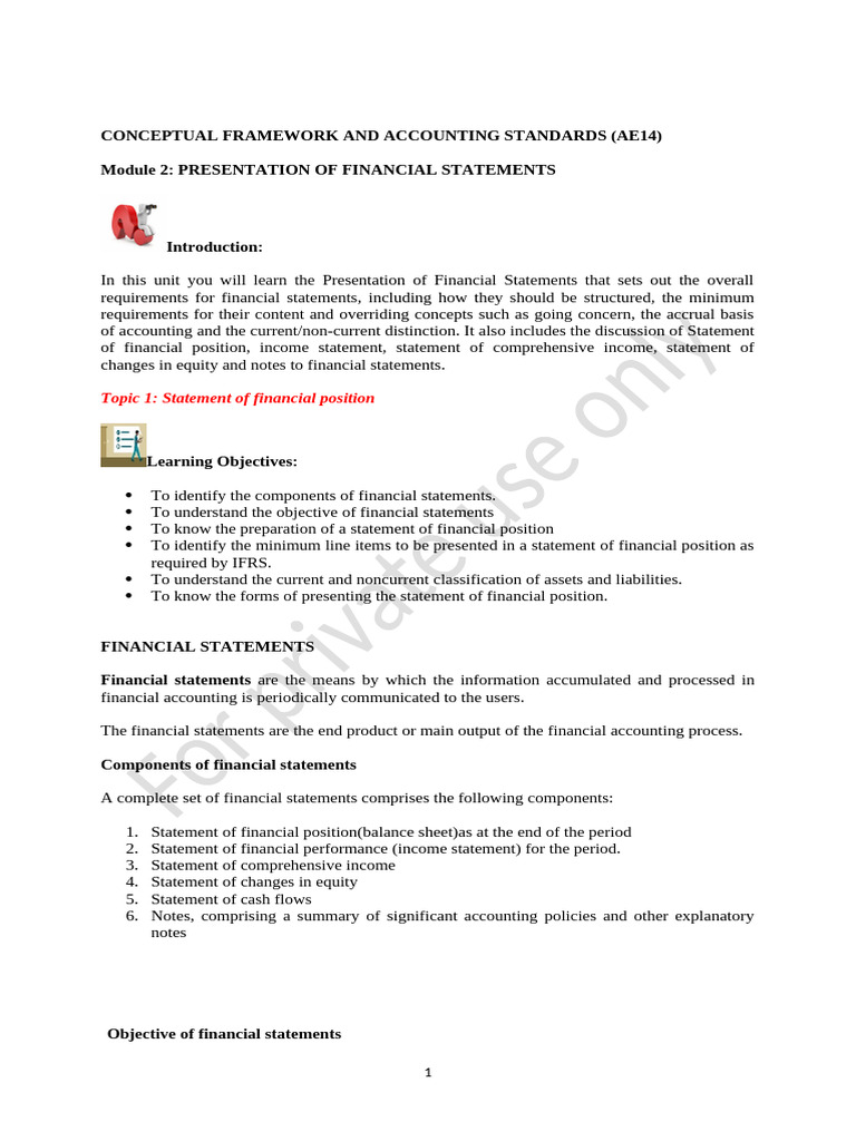 Financial Statement Presentation Guide | PDF | Equity (Finance ...