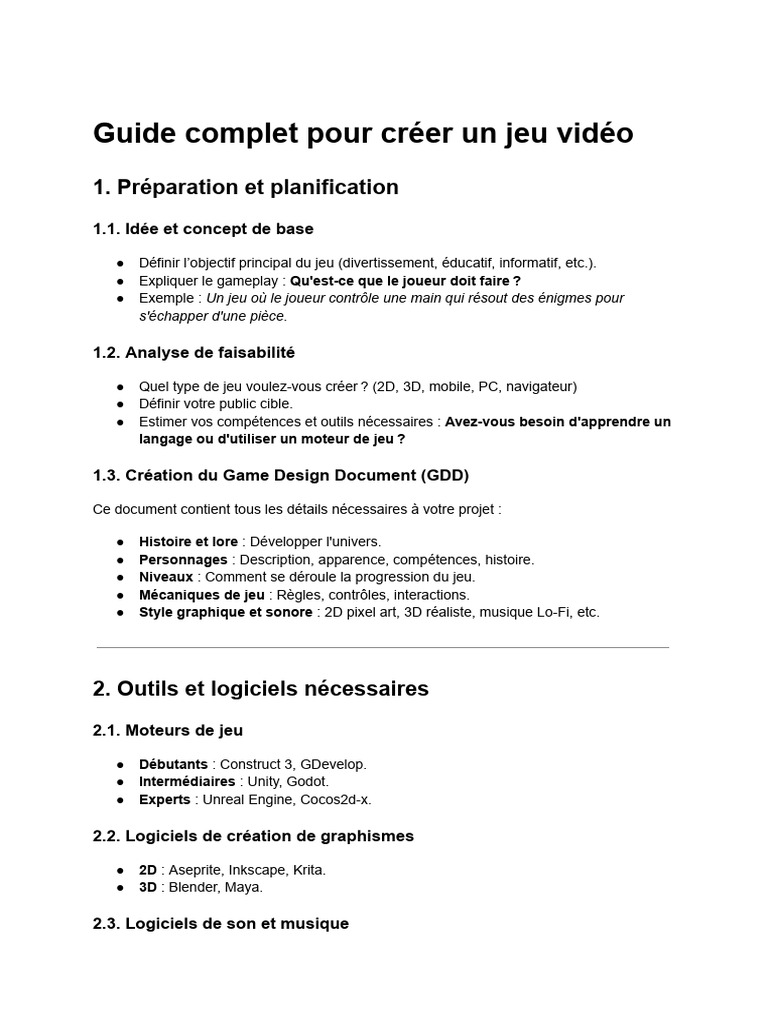 Guide de création de jeux vidéo 2D | PDF | Unity (Moteur de jeu)