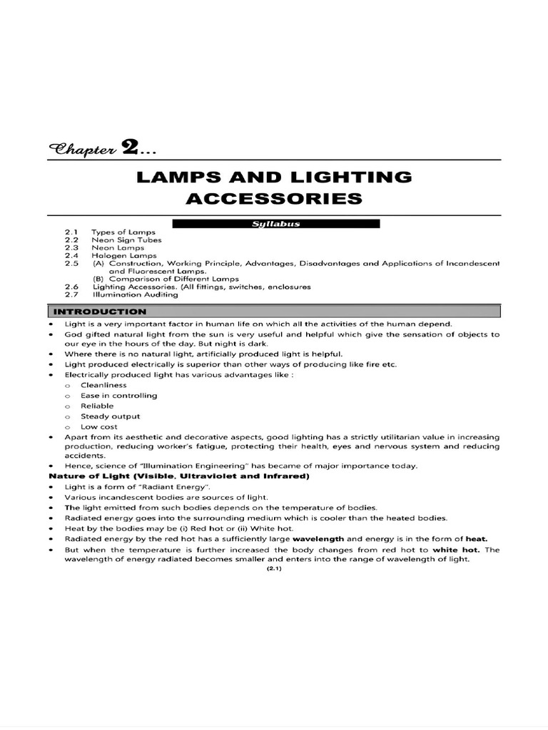 Lamps and Accessories | PDF