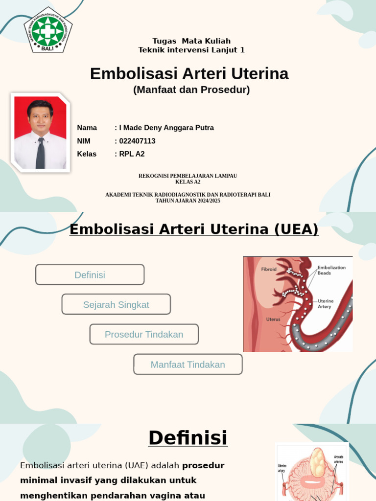 Embolisasi Arteri Uterina | PDF