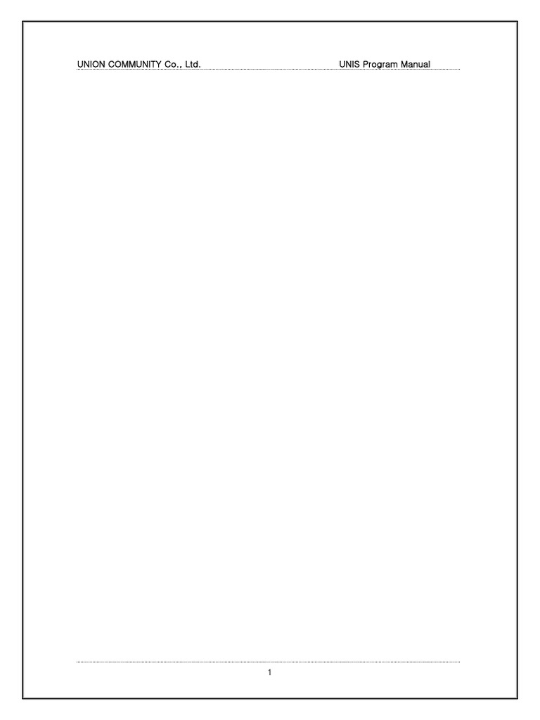 UNIS Program Manual for Access Management | PDF | Fingerprint ...