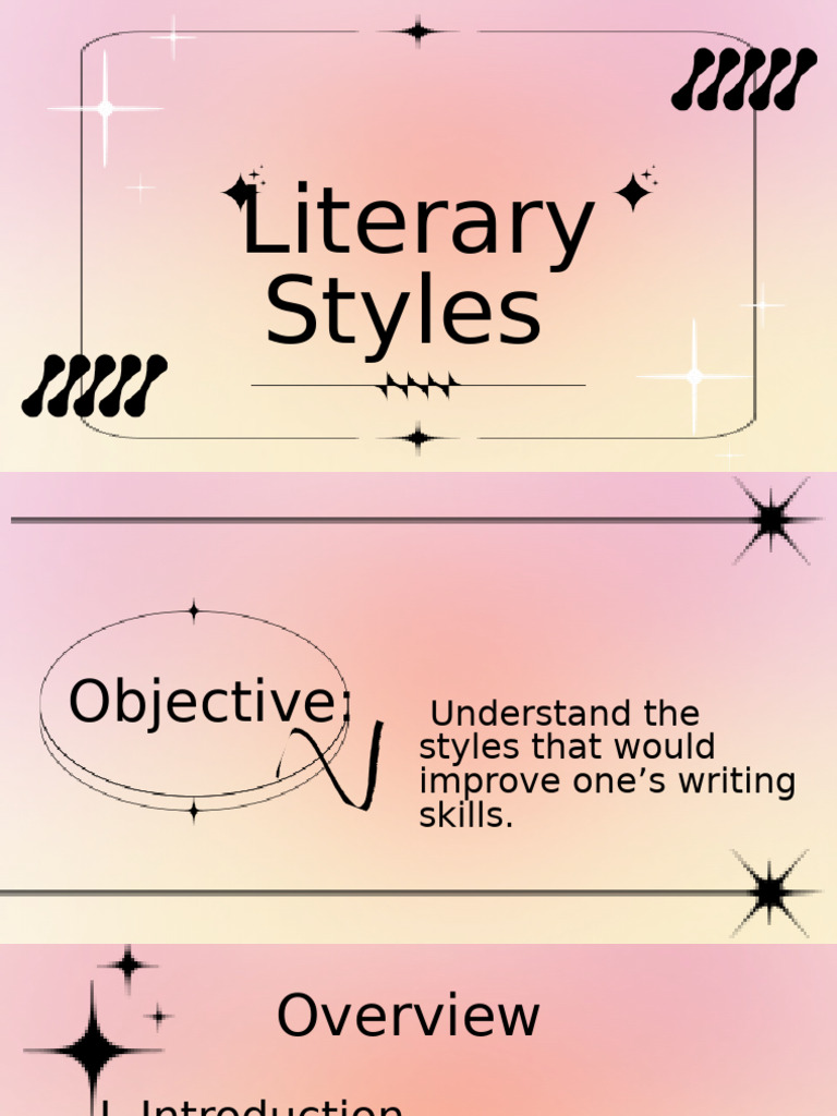 Understanding Literary Styles in Writing | PDF