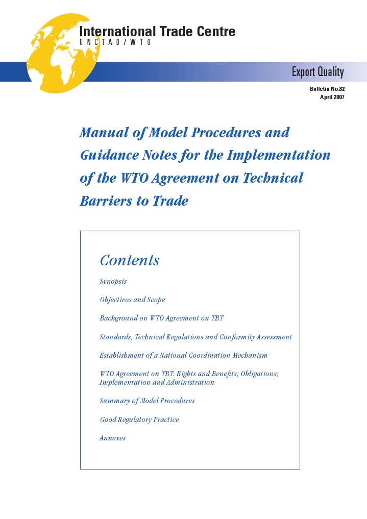 WTO TBT Agreement Implementation Guide | PDF | World Trade Organization ...