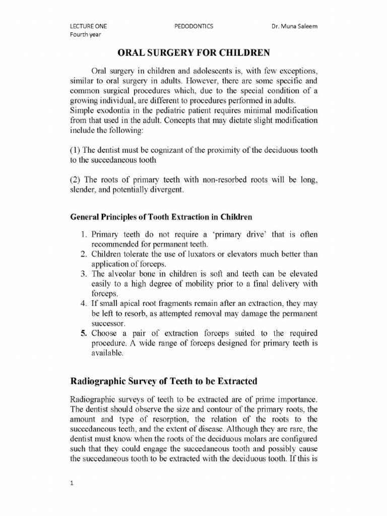 Oral Surgery 1 | PDF