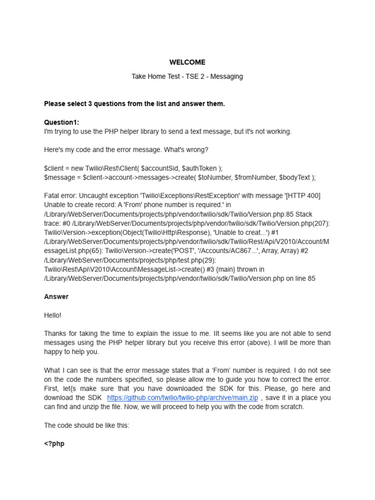 TSE - Take - Home - Test Answers | PDF | Computer Programming ...