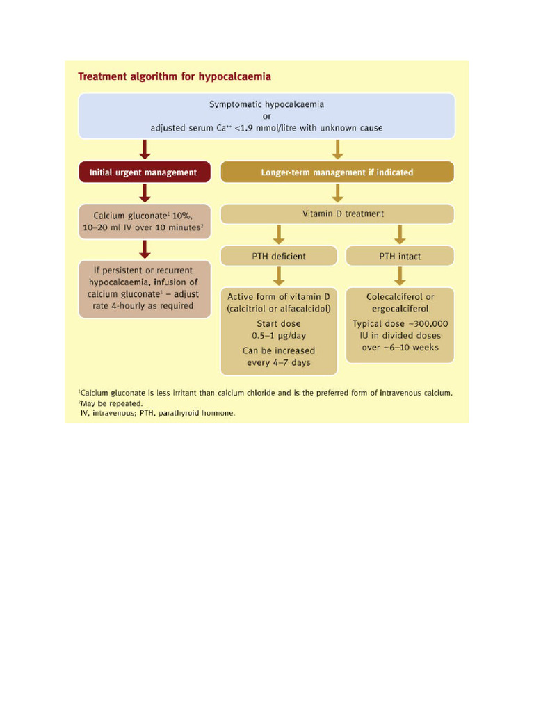Algoritme Hipocalsemia | PDF