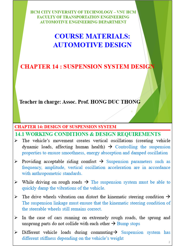 Chapter 14-Design of Suspension System | PDF | Land Vehicles ...