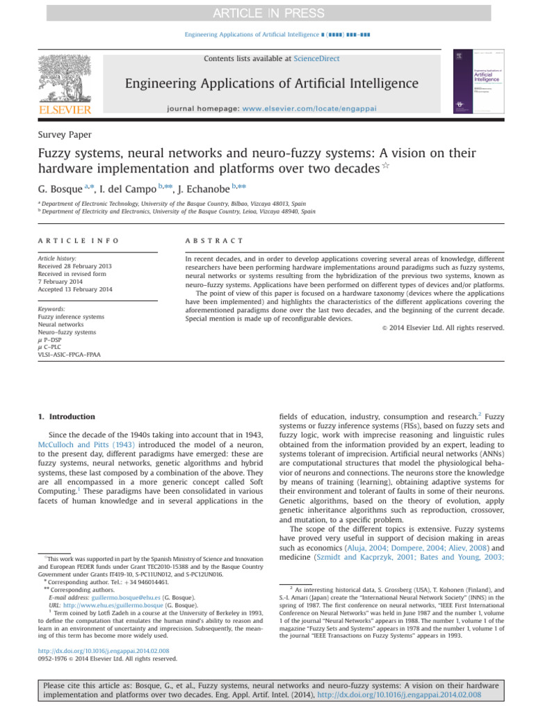 Fuzzy systems, neural networks and neuro-fuzzy systems A vision on ...