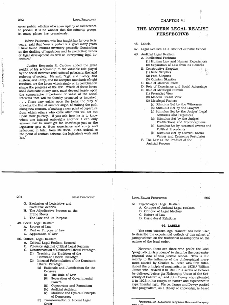 Modern Legal Realist Perspective | PDF