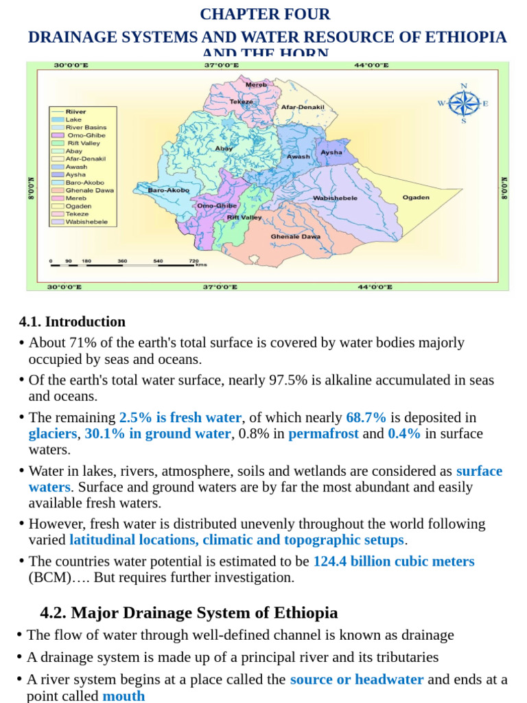 Ethiopia's Drainage and Water Resources | PDF | Drainage Basin ...