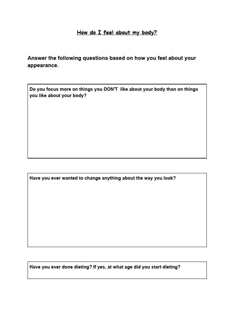 Student Body Image Reflection | PDF
