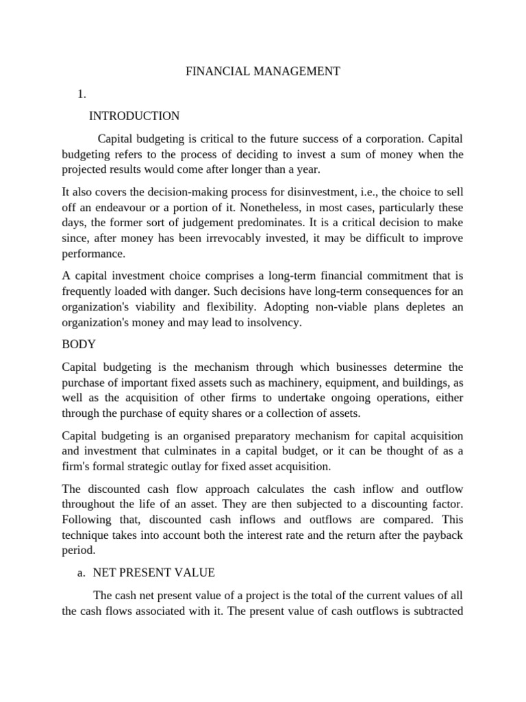 FM | PDF | Net Present Value | Capital Budgeting