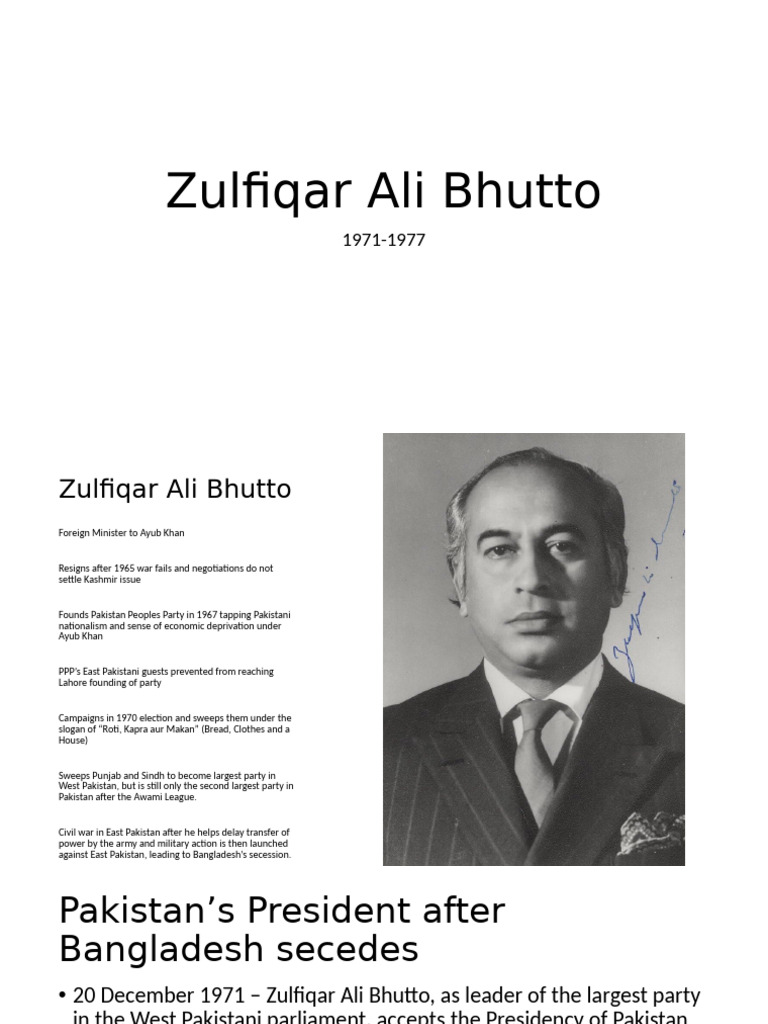 Zulfiqar Ali Bhutto 1971-1977 | PDF | Zulfikar Ali Bhutto | Pakistan