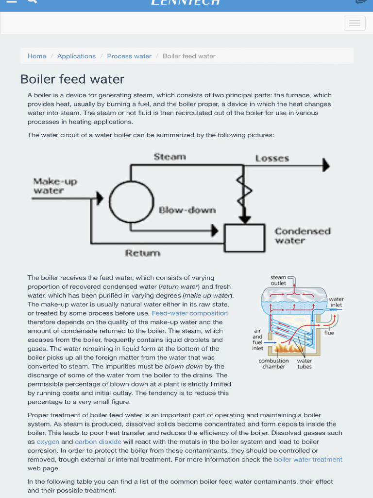Boiler Feed Water | PDF