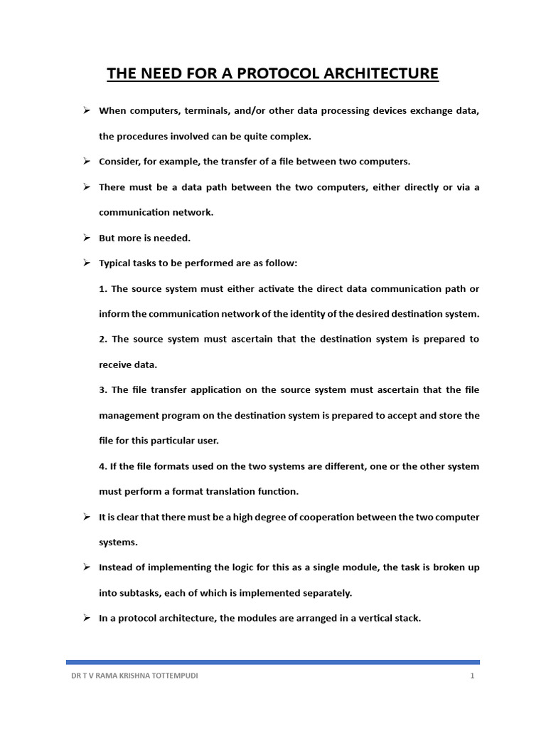 The Need For A Protocol Architecture - 296 | PDF | Computer Network ...