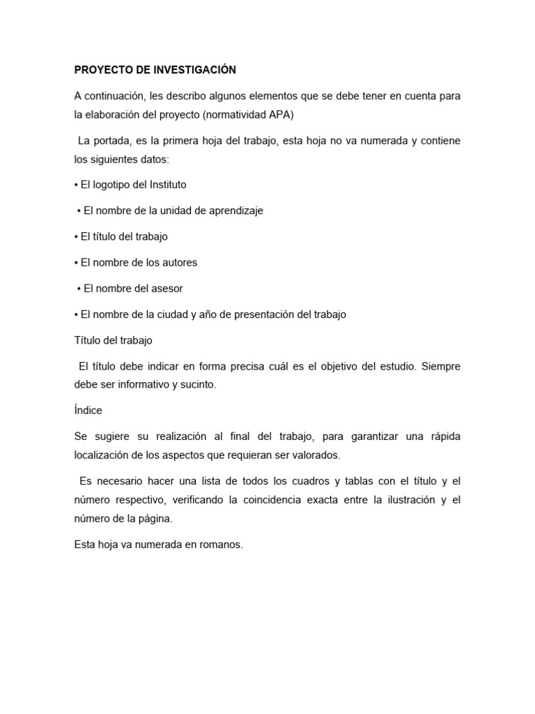 Guía para Elaborar un Proyecto de Investigación | PDF