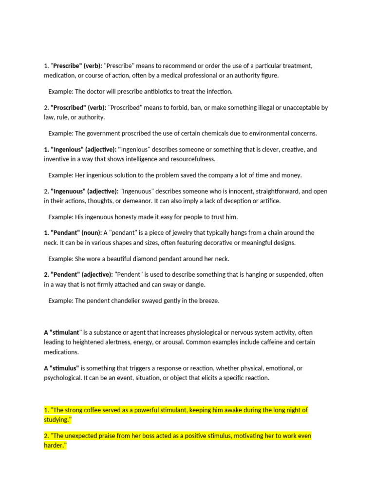 pair words | PDF | Envy | The Reverend