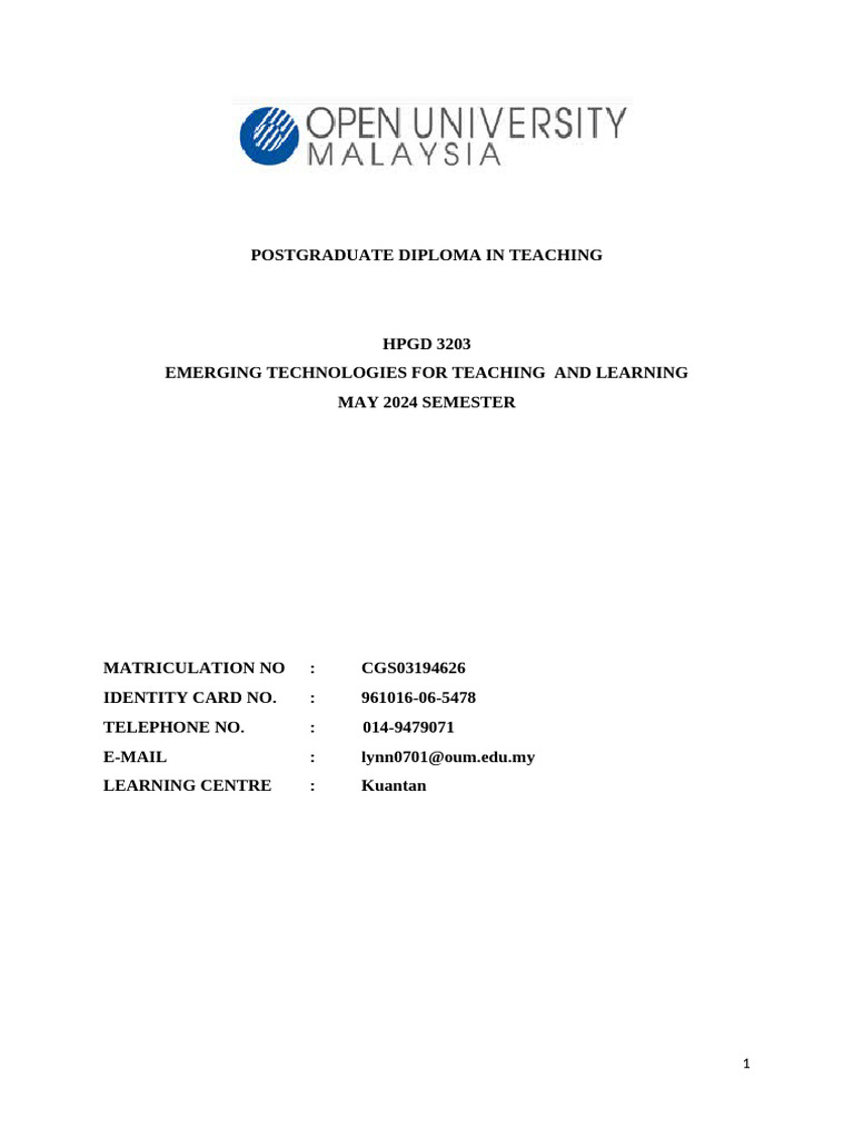 HPGD 3203 | PDF