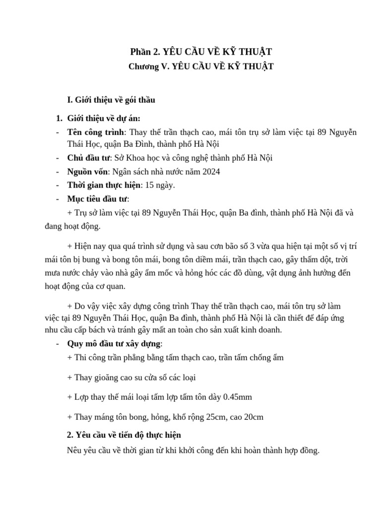 Chuong 5. Yeu Cau Ve Ky Thuat | PDF