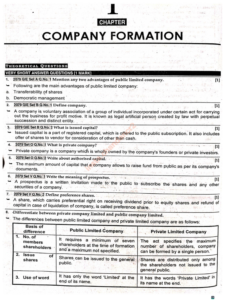 001 Company Formation | PDF