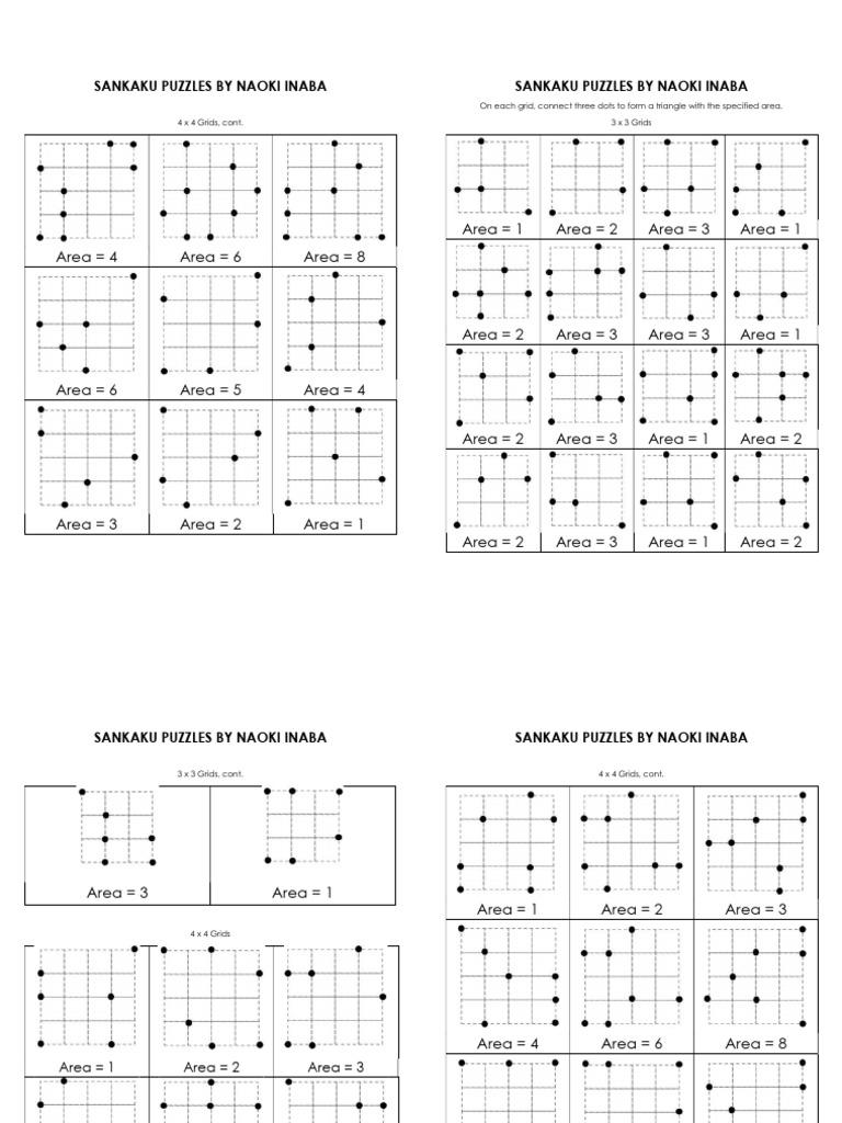 Naoki Inaba's Sankaku Puzzles Guide | PDF