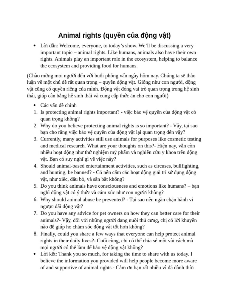 Animal Rights | PDF