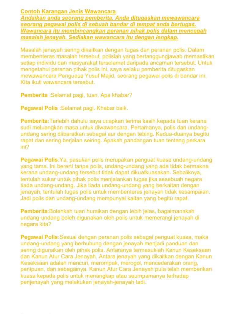 Contoh Essay Wawancara - Simak Gambar Berikut