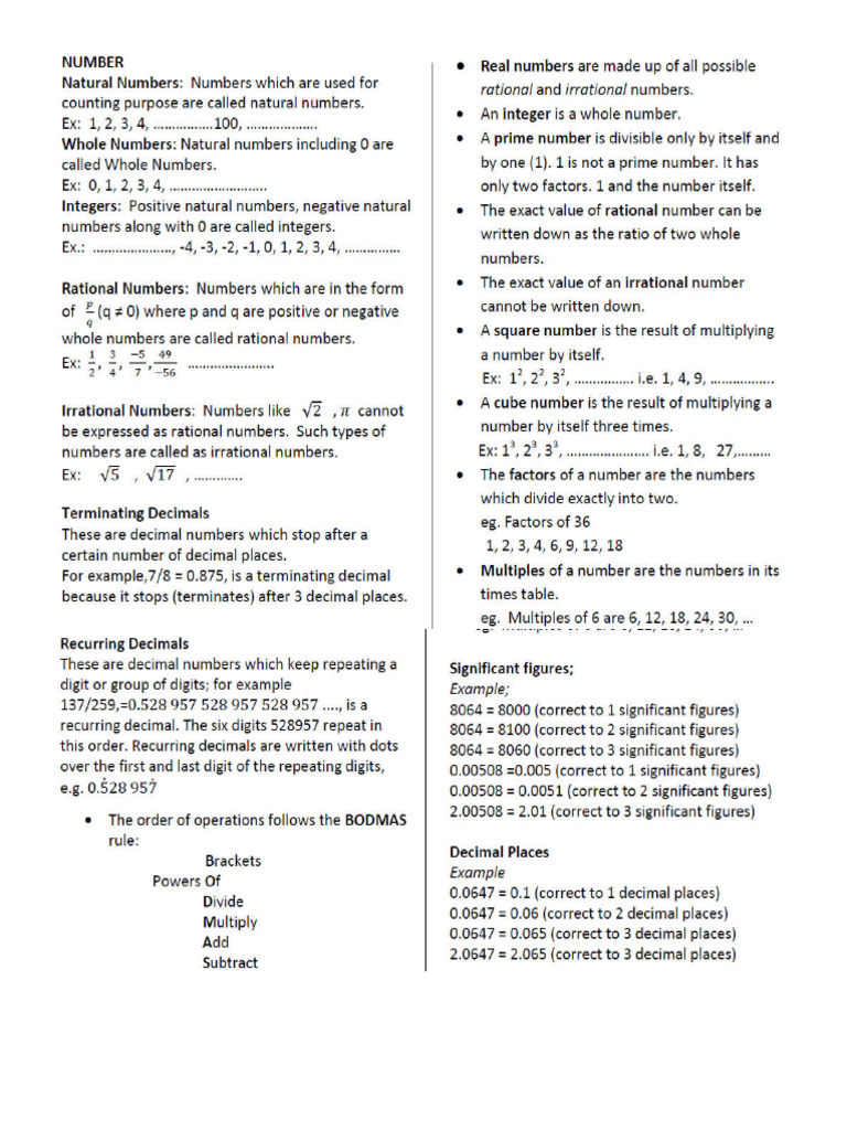 Math Concepts: Bounds, Bearings, Geometry | PDF