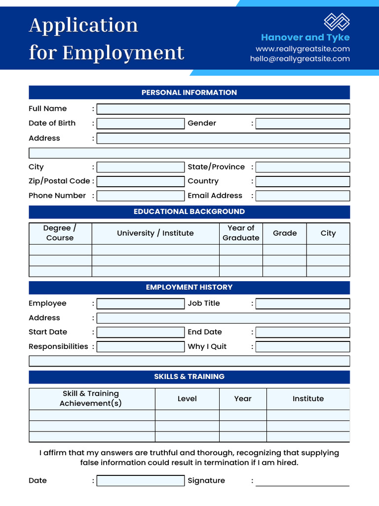 Internship Application Form For Students | PDF