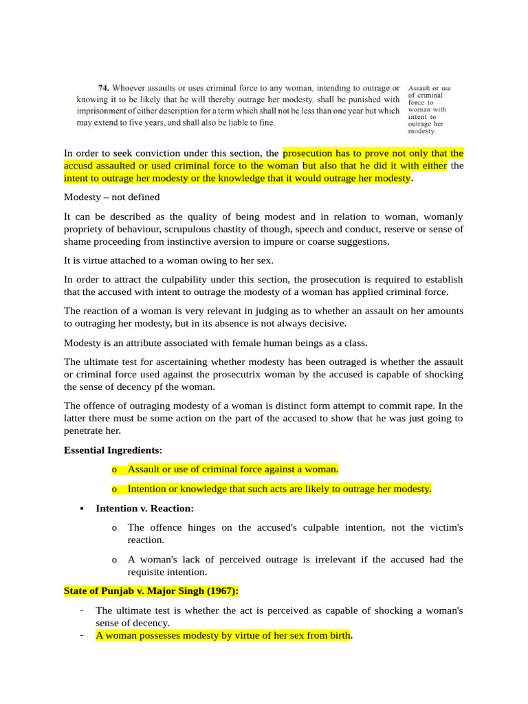 Understanding Outraging Modesty Laws | PDF | Obscenity | Rape