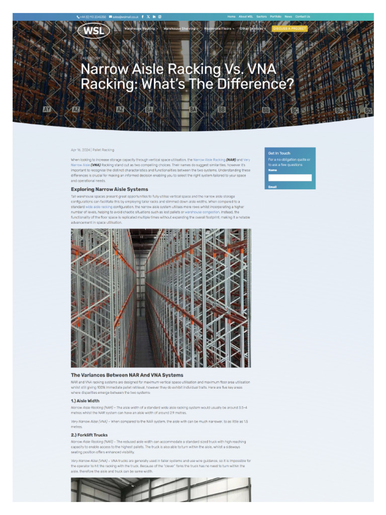 Screencapture Warehouse Systems Co Uk News Narrow Aisle Racking Vs Vna ...