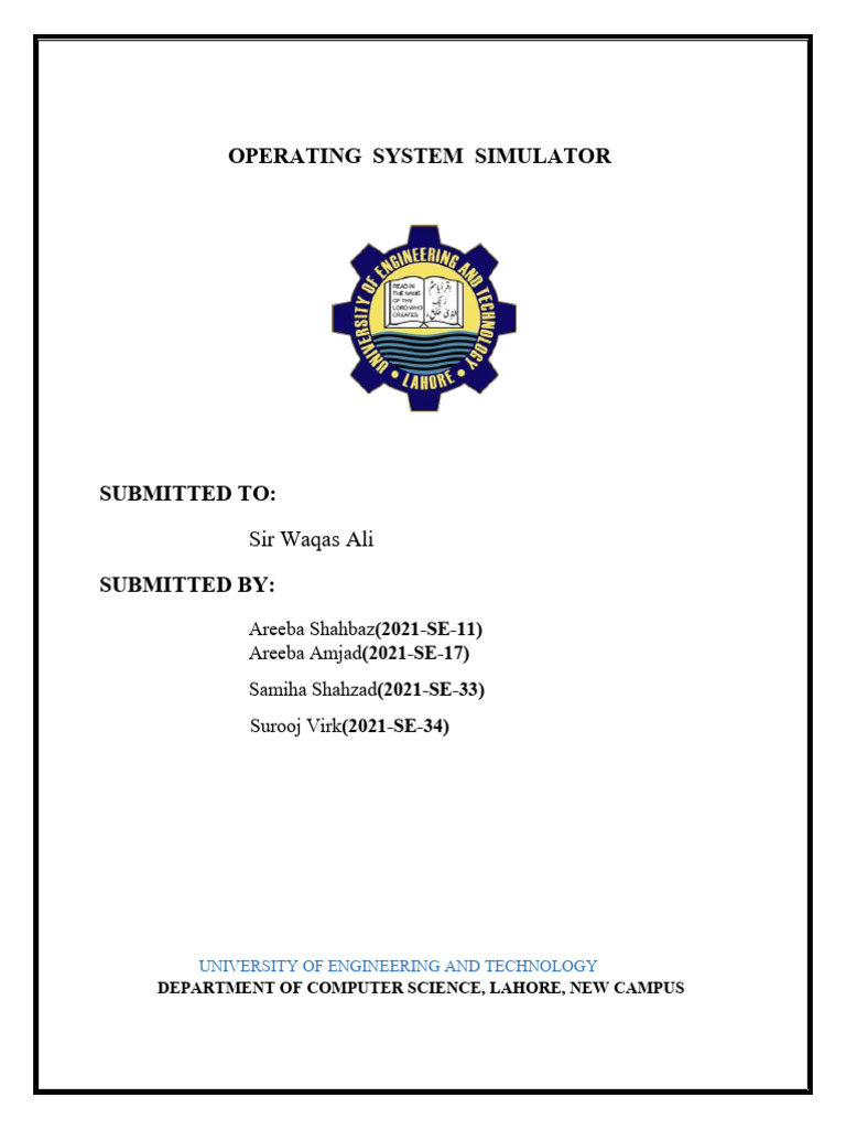 (OS_Simulator) | PDF | Computer File | Computer Terminal