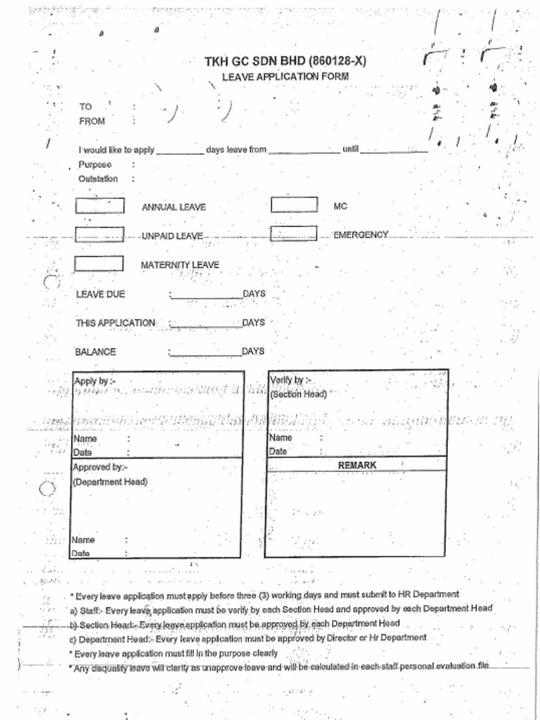 Leave Form | PDF