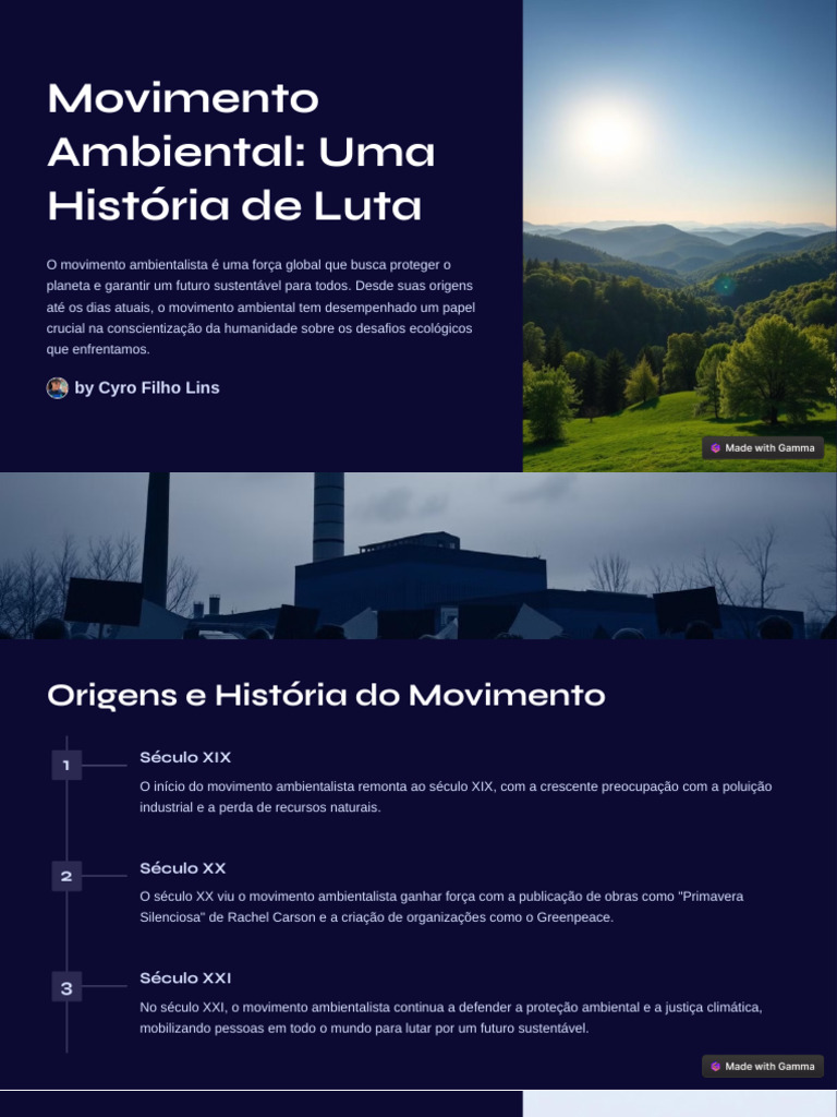 Movimento Ambiental Uma Historia de Luta | PDF | Movimento ...
